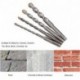 DRILLFORCE SDS Plus Rotary Drill Bits, 5/32 to 1/2, Masonry Drill Bits