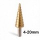 3PCS Step Drill Bits Set Metric Spiral Flute The Pagoda Shape Hole Cutter 4-12/20/32mm HSS Steel Cone Titanium Drill Bit Set