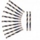 1/16 inch to 1/2 inch, HSS M2 Black and Gold Twist Drill Bits, 12 Pcs in a Plastic Bag, 3-Flat Shank