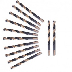 1/16 inch to 1/2 inch, HSS M2 Black and Gold Twist Drill Bits, 12 Pcs in a Plastic Bag, 3-Flat Shank