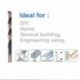 1/16 inch to 1/2 inch, HSS M2 Black and Gold Twist Drill Bits, 12 Pcs in a Plastic Bag, 3-Flat Shank